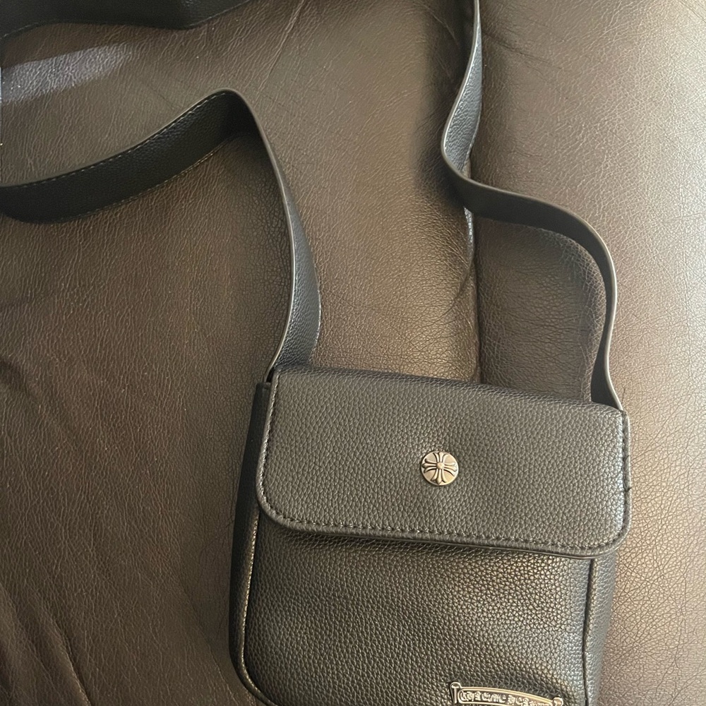 Black Leather Crossbody Bag